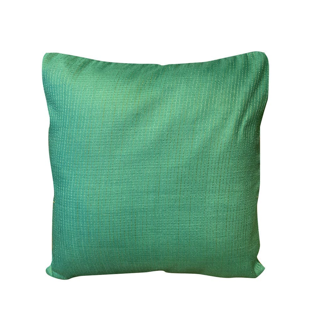 Green Textured Cushion Cover