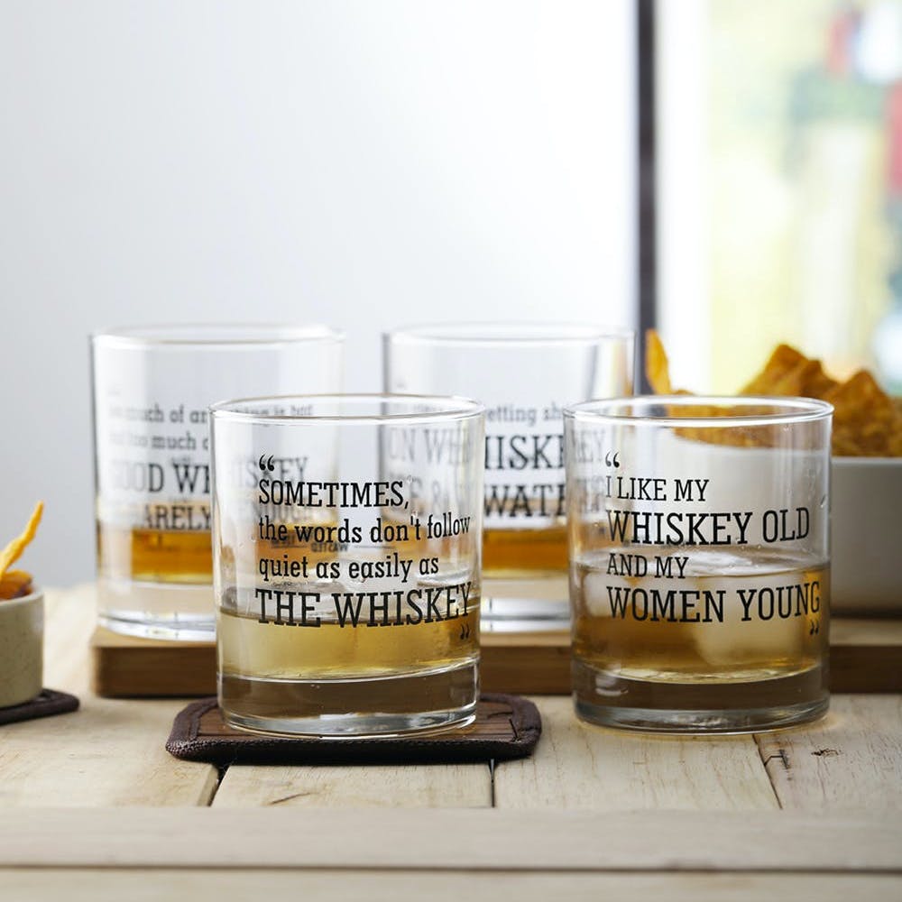 Quote Whiskey Glass - Set Of 4