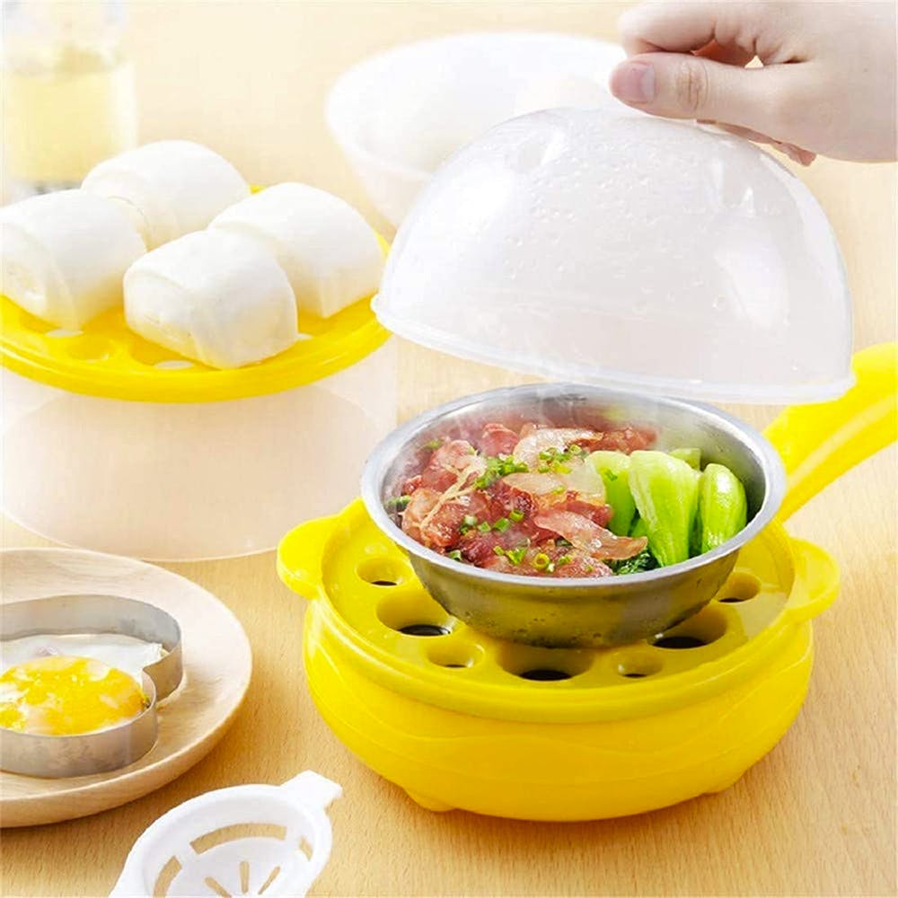 Multifunctional 2 In 1 Electric Egg Boiling Steamer