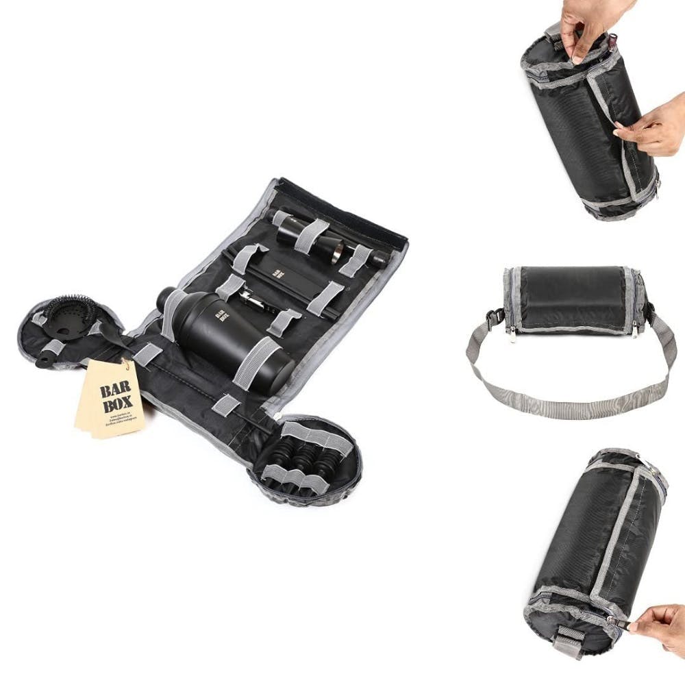 Easy to Carry Portable Mini Bar Liquor Tool Set- Black Matte