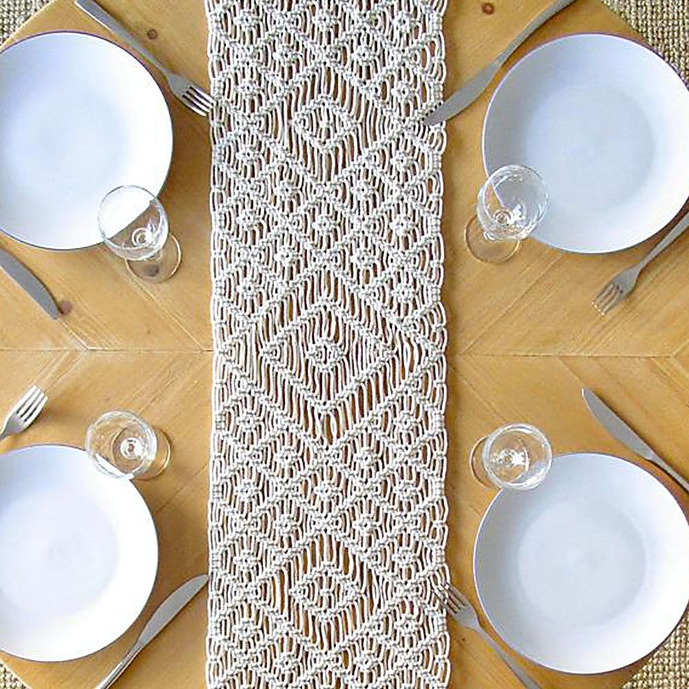 Knot Work Handmade Macrame Table Runner