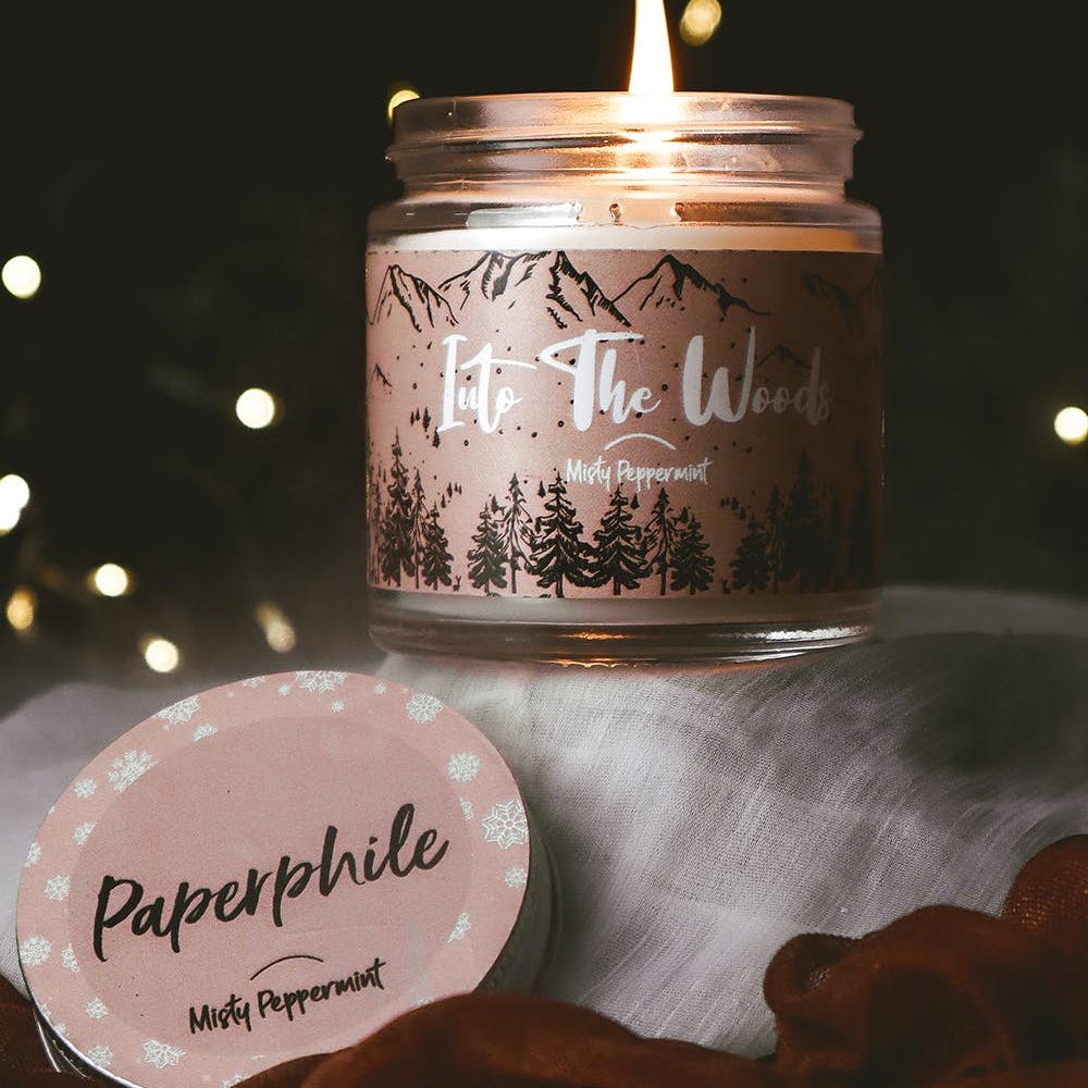 Scented Soy Candle - Misty Peppermint - Into The Woods