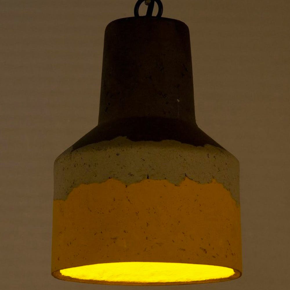Gong Pendant Lamp Mustard Gradation