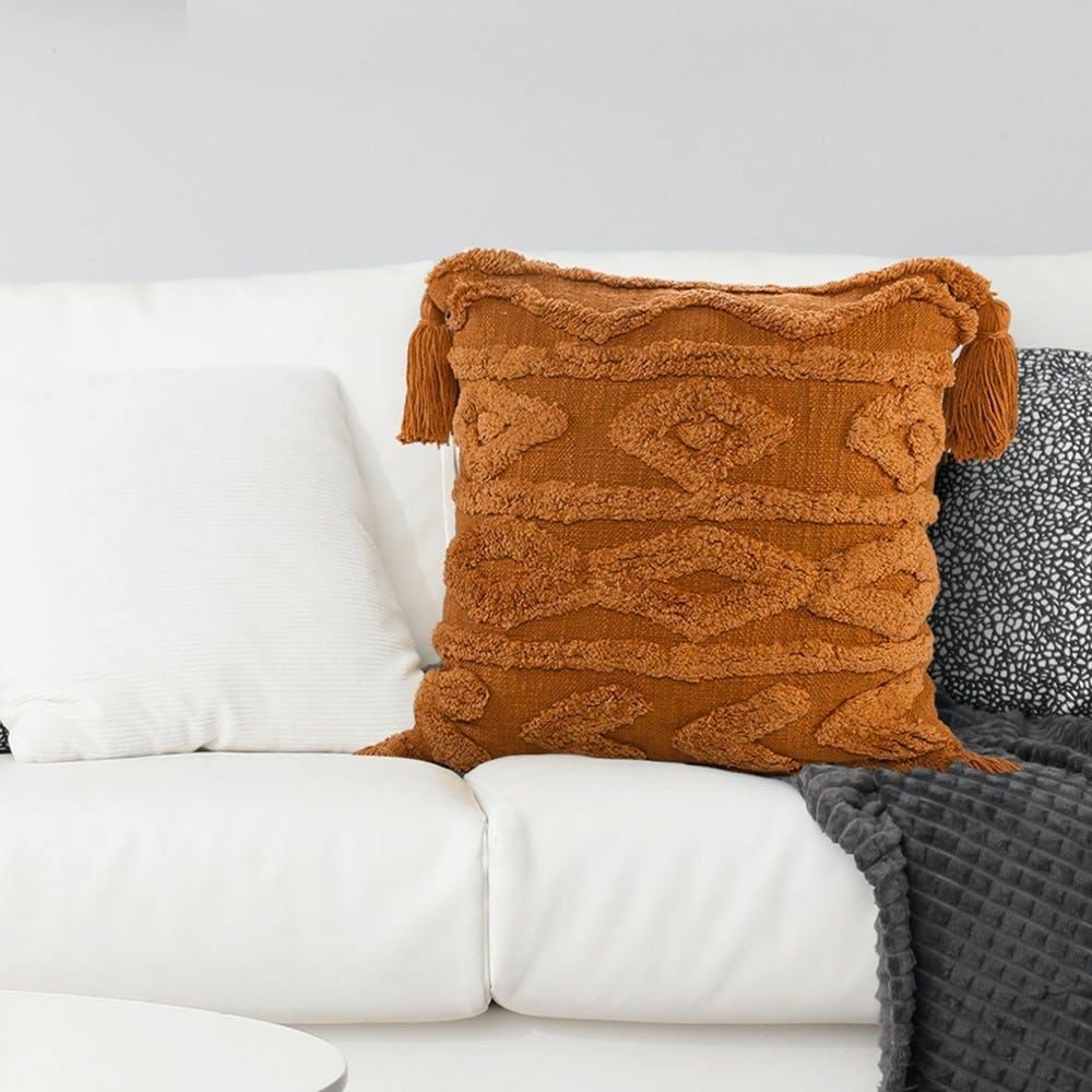 Brick Tufted Cushion Cover