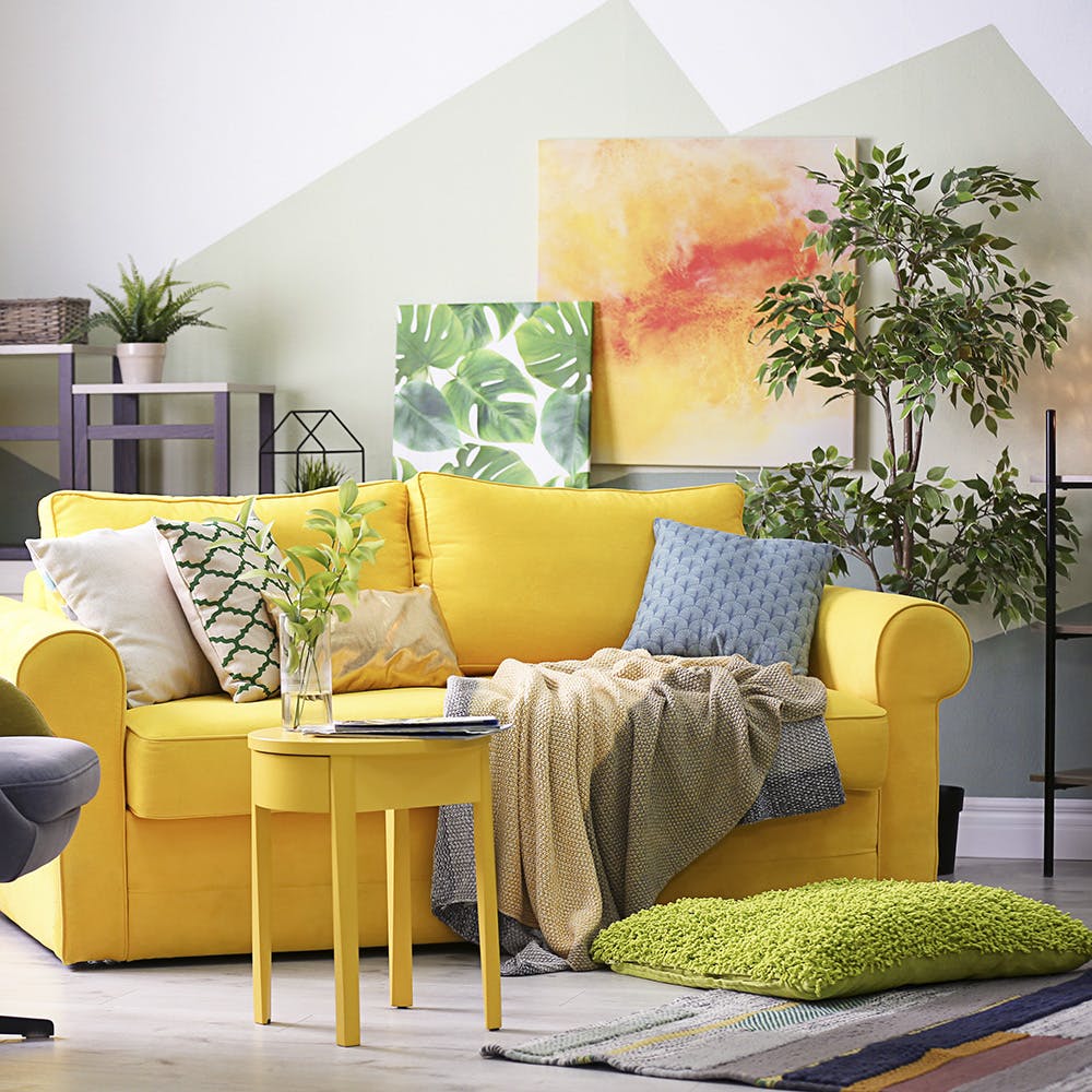 Property,Furniture,Couch,Plant,Product,Rectangle,Interior design,Textile,Orange,Yellow