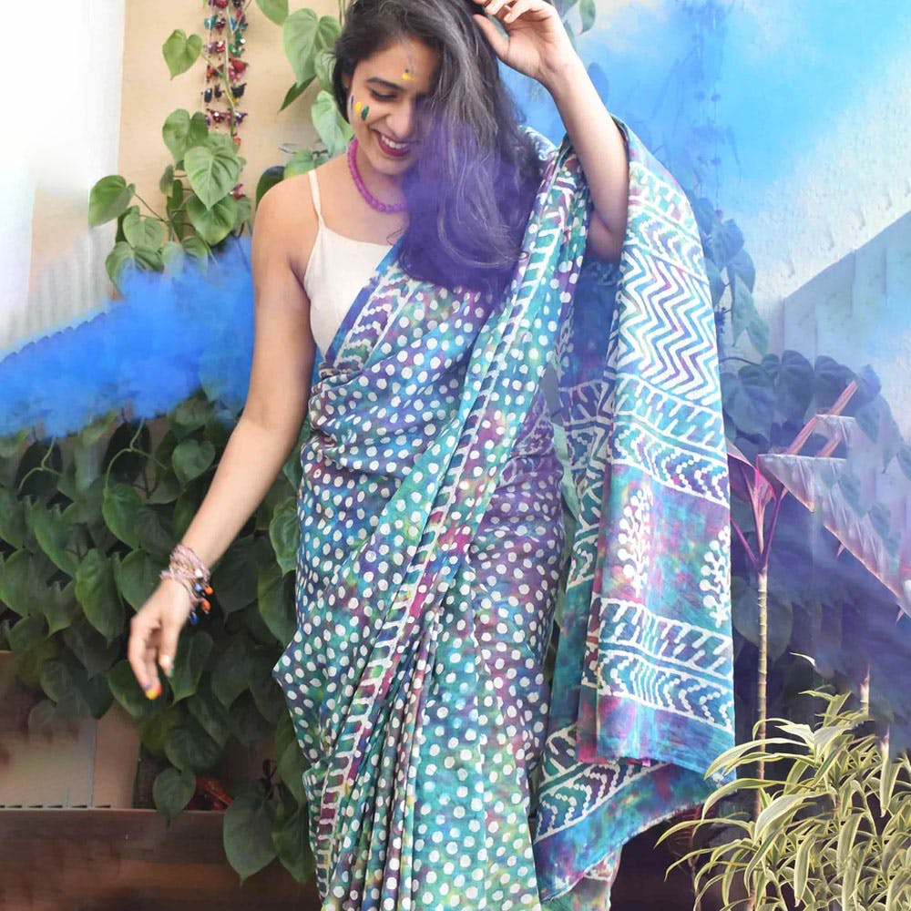 Holi Inspired Saree