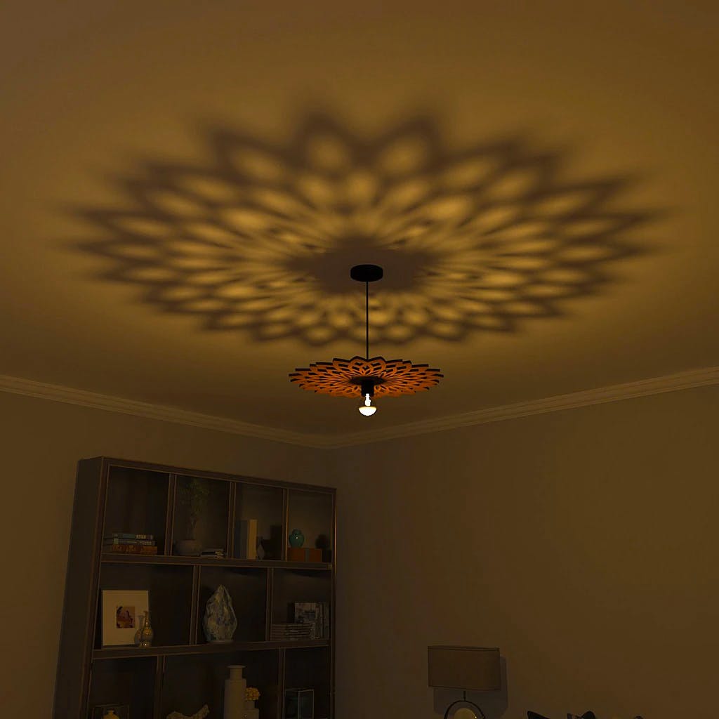 Emancipating Lotus Ceiling Shadow Light