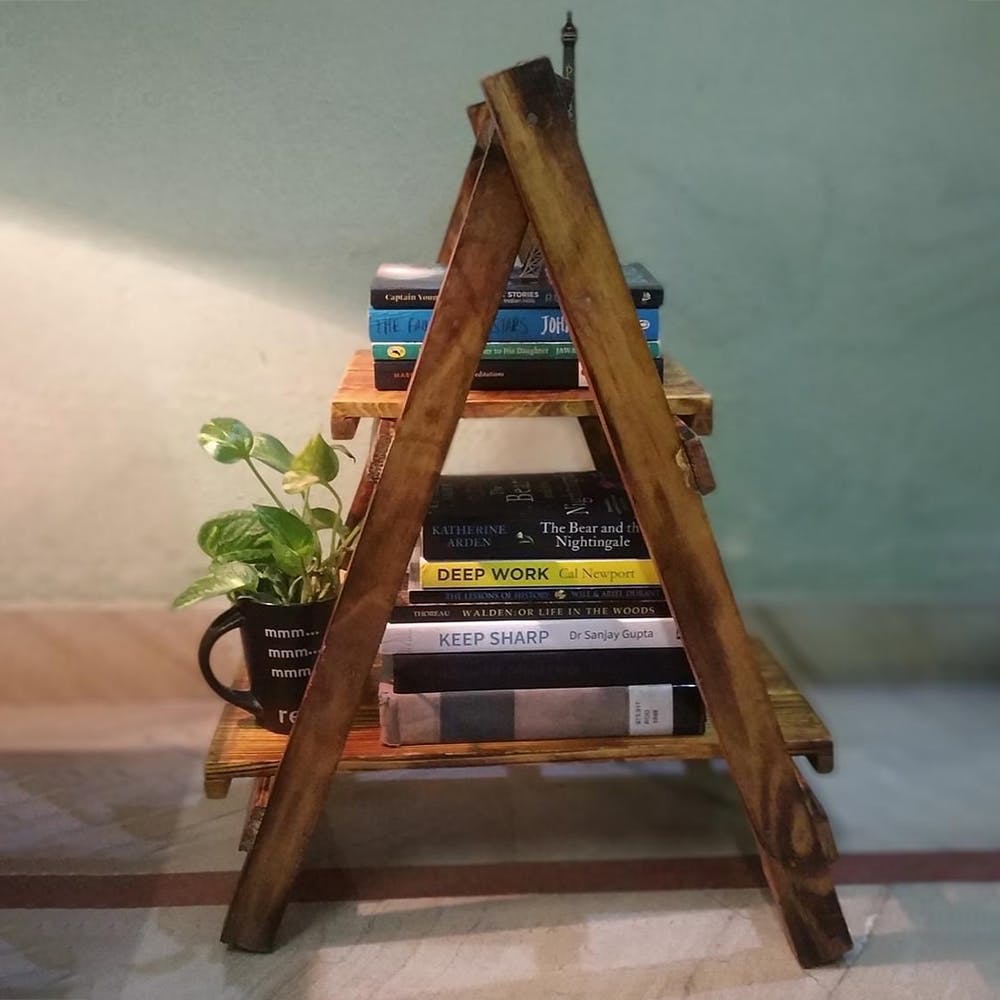 Two Tier Ladder Book Shelf/Planter Shelf