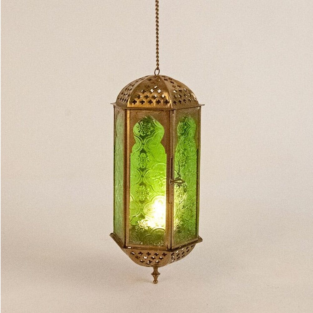 Devesh Hanging Lantern Green