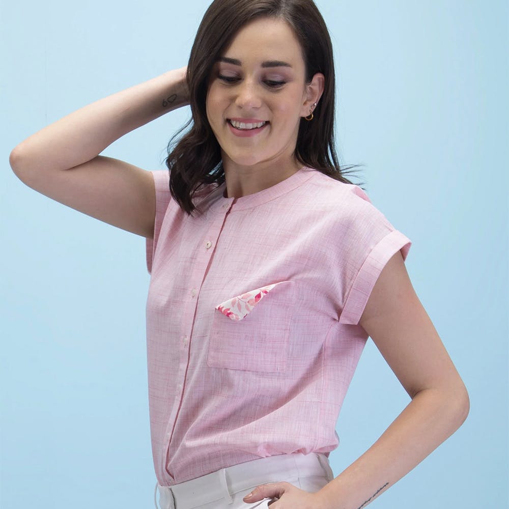 Cute Hot Pink Linen Top - Summer Tops for Women – Shop the Mint