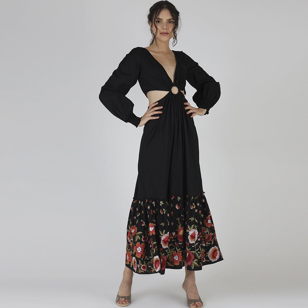 Katherine Black Cut-Out Dress