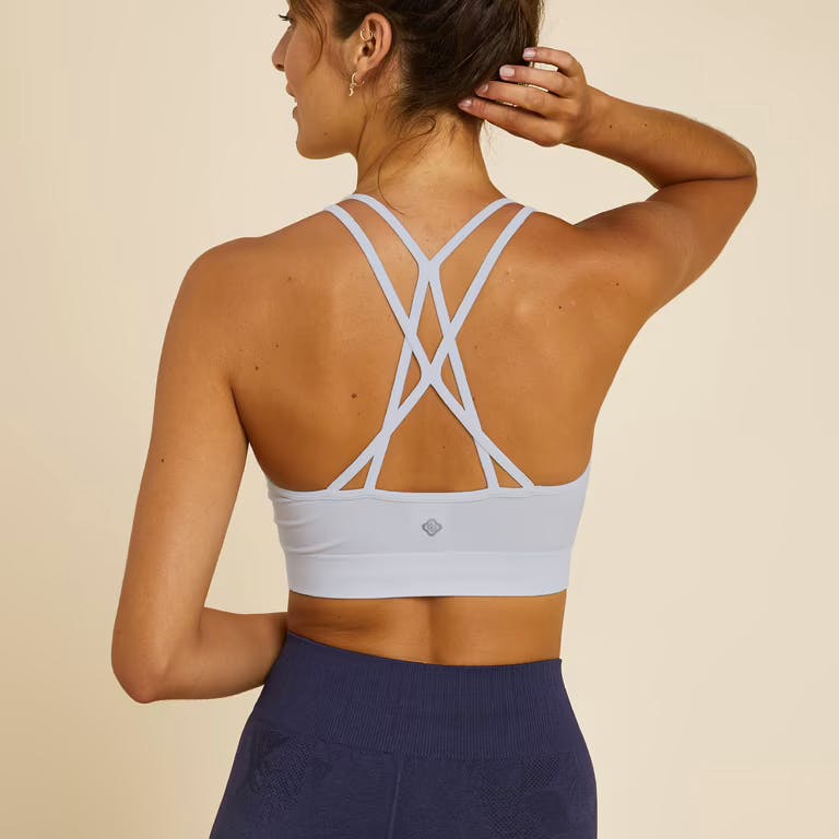 Pure Effort Pearl White Bralette Top - Fitness Tops - Activewear