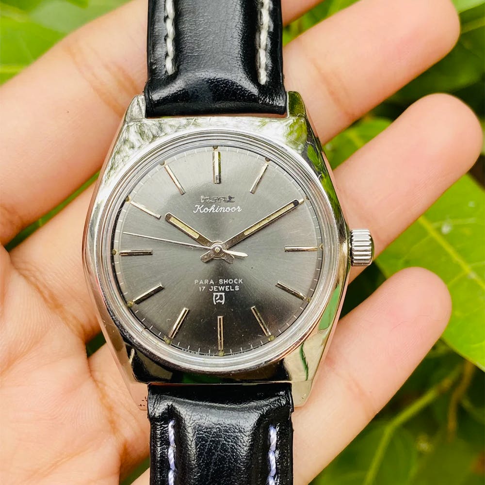 HMT Kohinoor black dial Vintage mechanical wrist watch