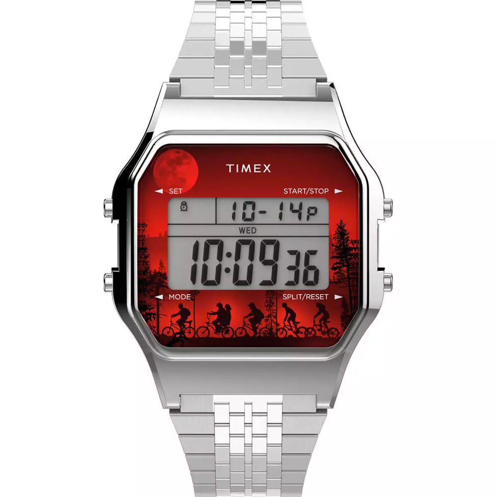Timex T80 x Stranger Things 34mm Stainless Steel Bracelet Watch