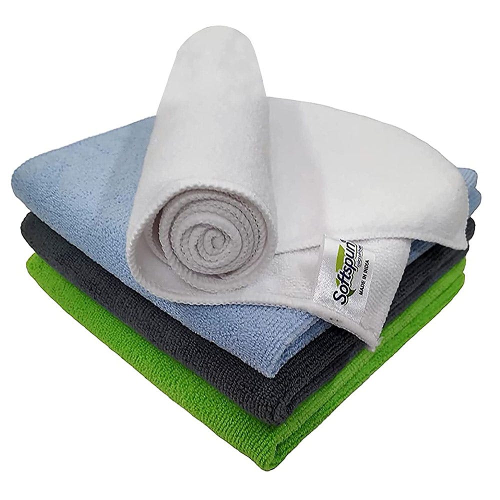 Softspun Microfiber Cleaning Cloth - Pack of 4