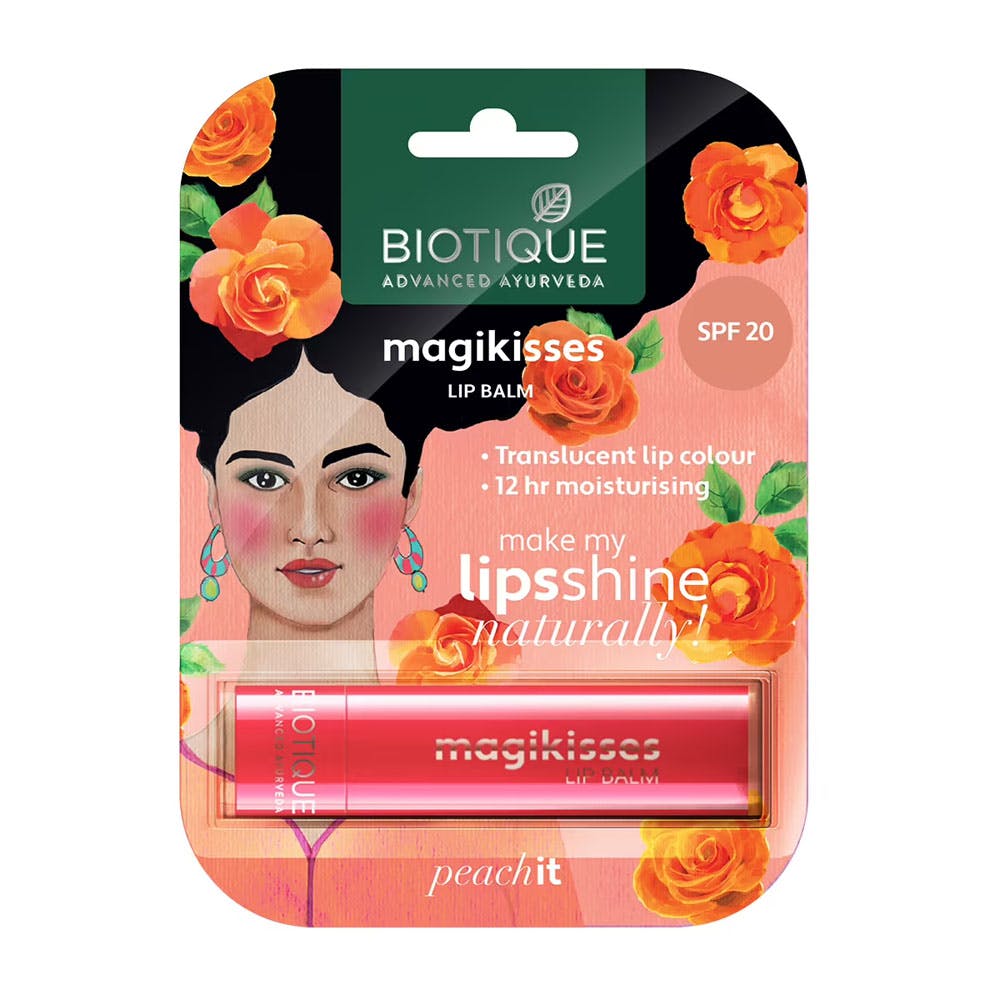 Biotique Natural Makeup Magikisses Lip Balm SPF 20 - Plum Lush