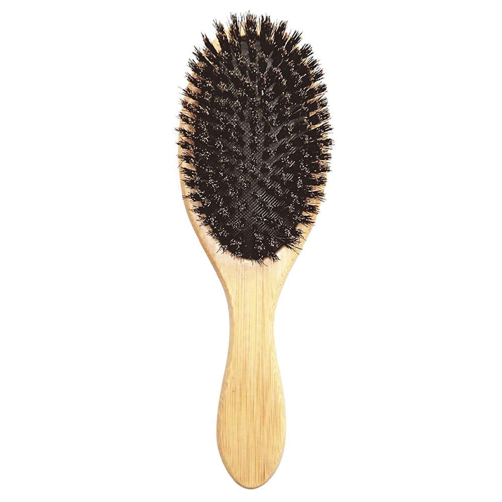 Hair Brush Natural Bamboo Handle Boar Bristles Brush