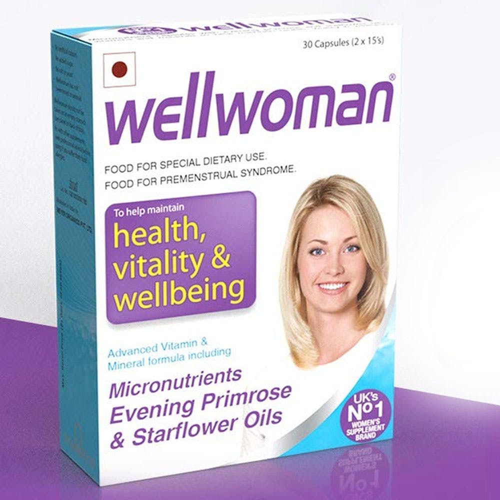 Wellwoman - Health Supplements (Micronutrients, Evening Primrose Oil and Starflower Oil) - 30 Tablets