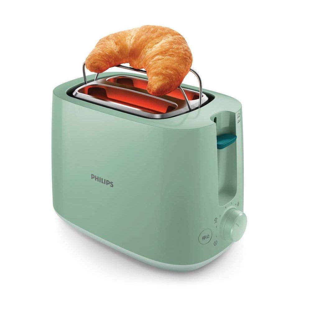 PHILIPS HD2584/60 830W 2 Slice Pop Up Toaster, Green