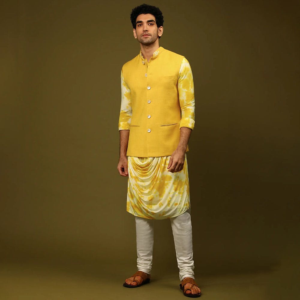 Pin by Juilee Shivalkar on D&J Wedding Vibes | Haldi outfit, Mens kurta  designs, Boys kurta design