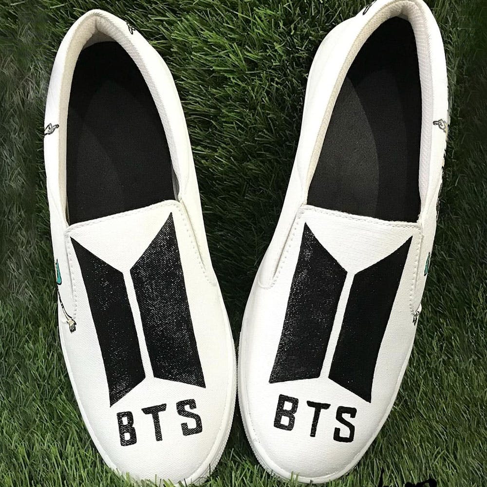 BTS Army White Loafers