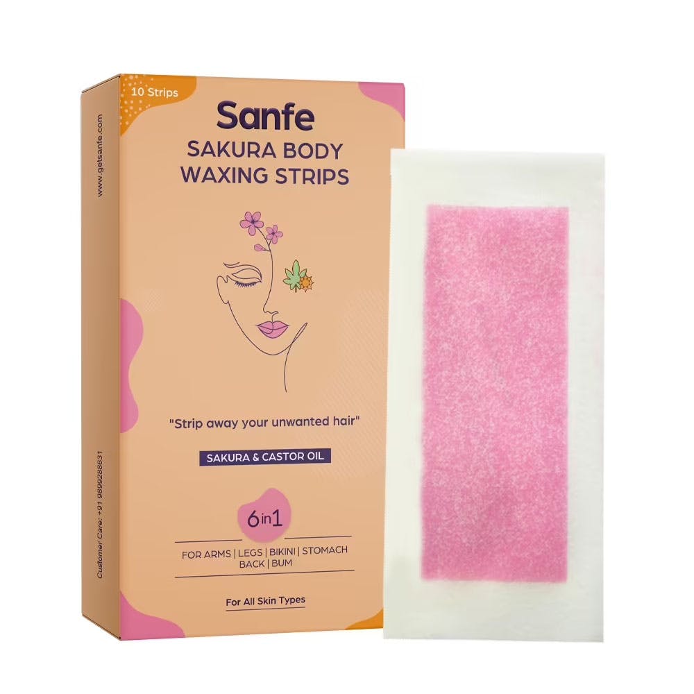 Sanfe Sakura Body Wax Strip - 10 Pcs