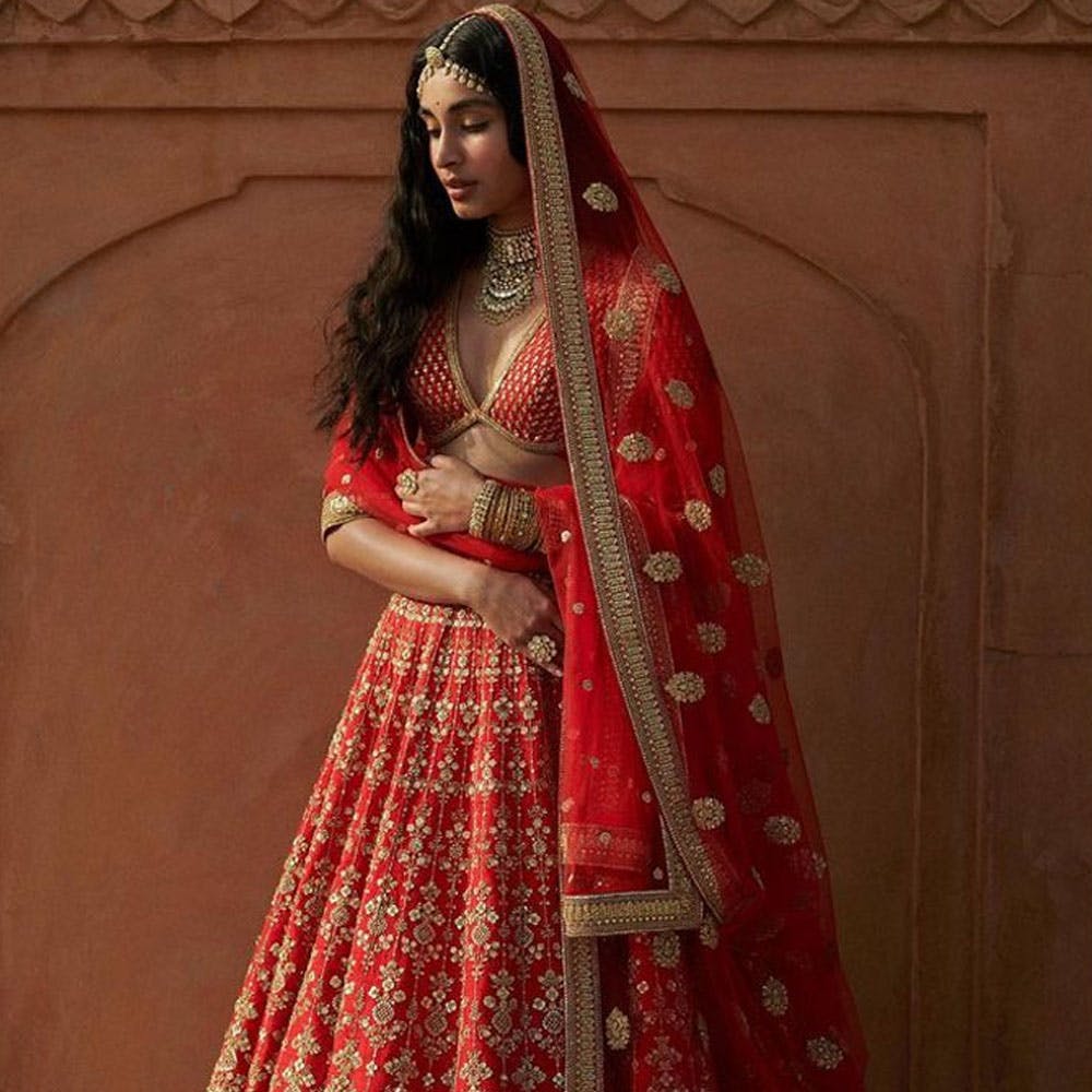 SabyaSachi inspired Lehenga choli set bridal lehenga dilguldasta lehenha  ceremon | Design By Shivani