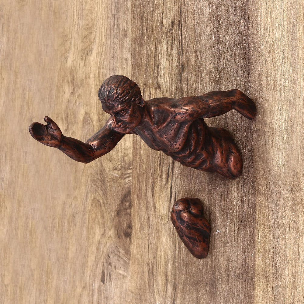 Man in Running Position Decorative Wall Hanging Statue