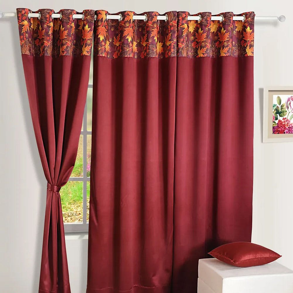 Polyester Pack of 1 Eyelets Window Curtain