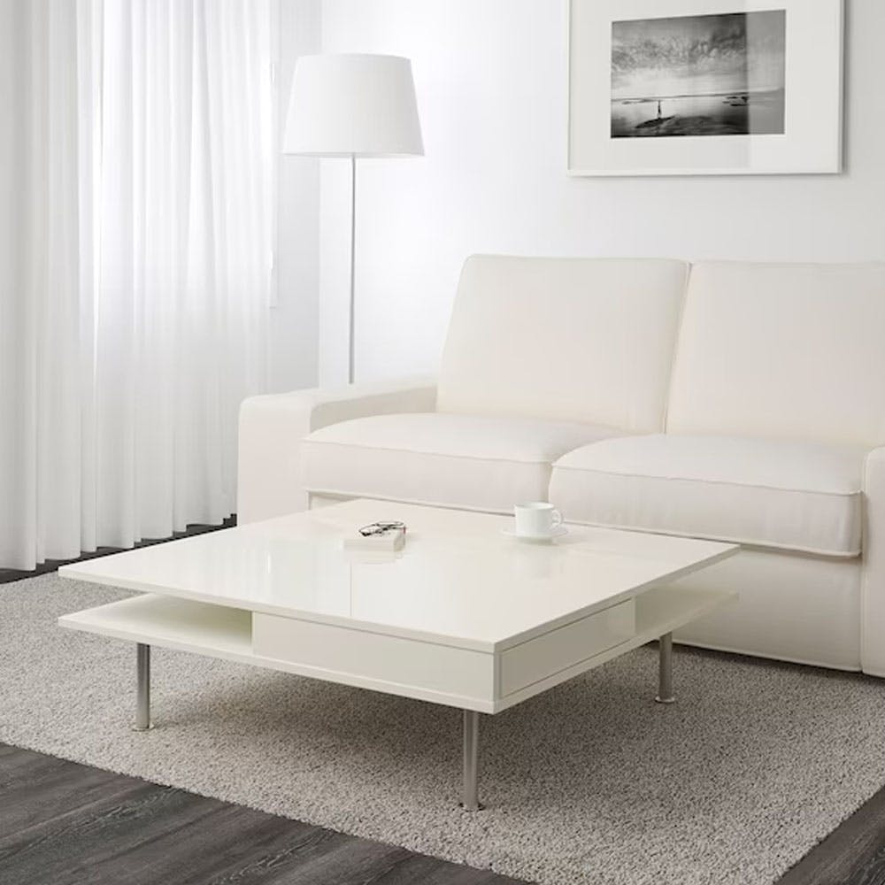 Coffee table, high-gloss white, IKEA