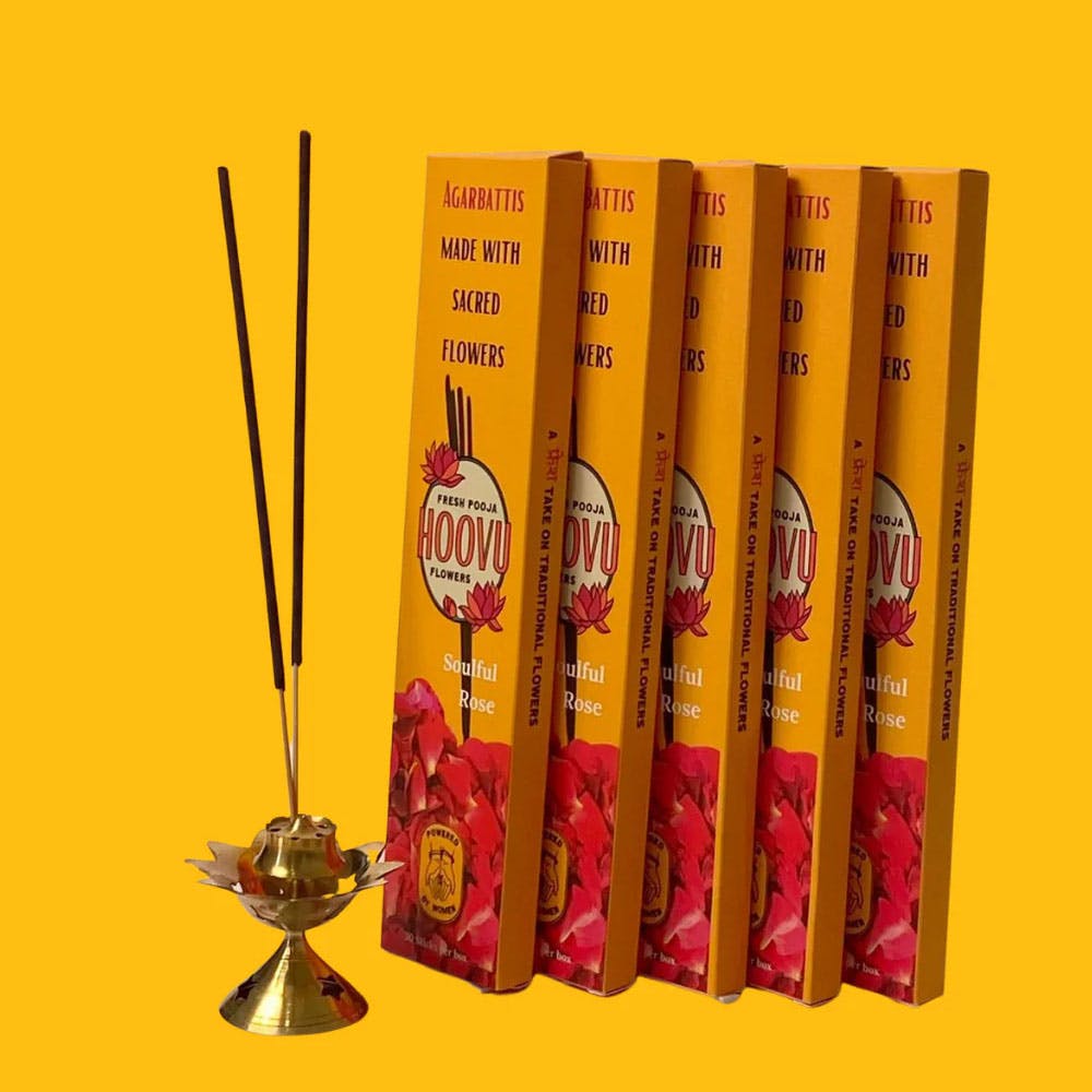 Agarbatti sticks - Soulful Rose, Made with Sacred Flowers
