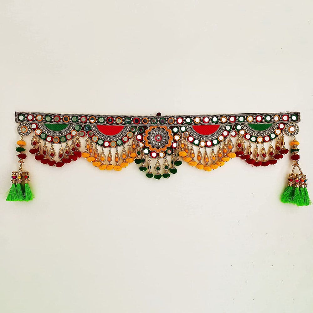 Vintage Traditional Multi Zula Pearl Plastic Beads Handmade Door Hanging/Bandarwal/Toran for Door