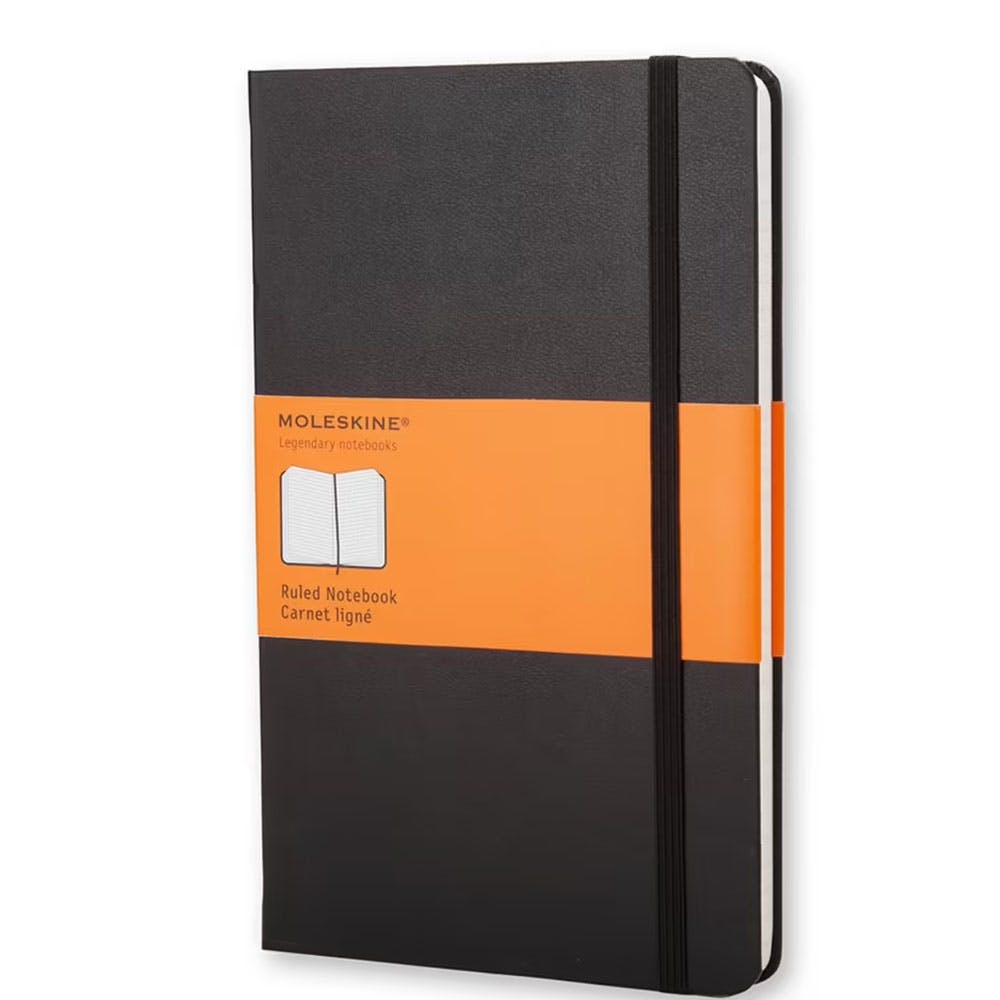 Moleskine Classic Notebook Ruled Hard Cover Pocket - Black