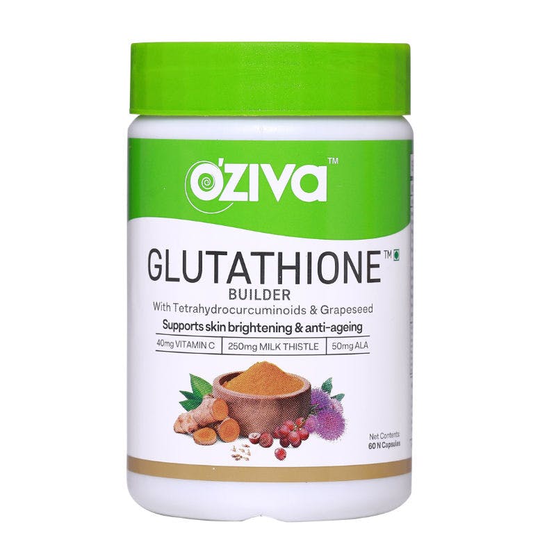 OZiva Glutathione Builder (with ALA, Skin Vitamins) for Skin Brightening & Anti-Ageing