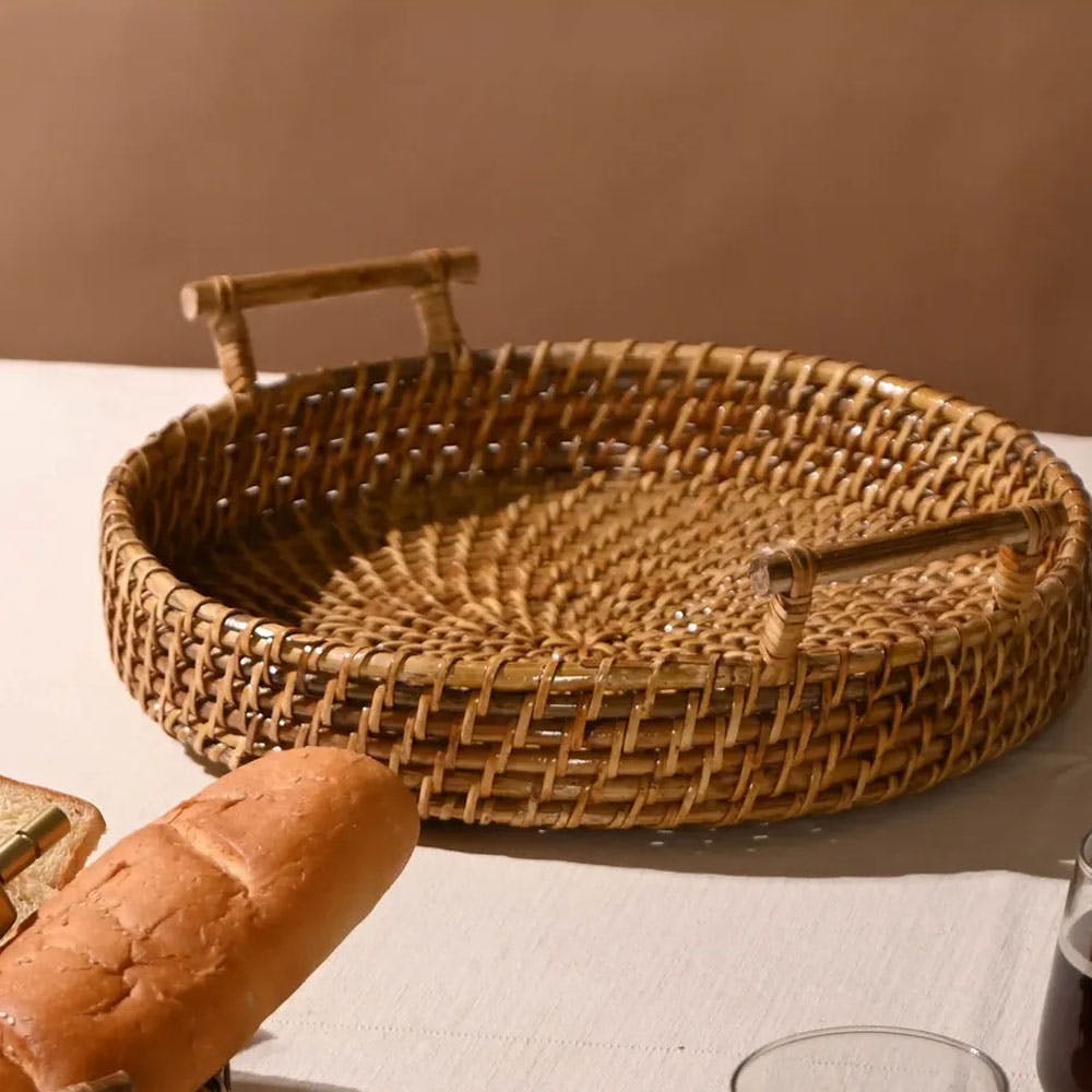 Storage basket,Basket,Wood,Natural material,Wicker,Rectangle,Metal,Fashion accessory,Home accessories,Tableware