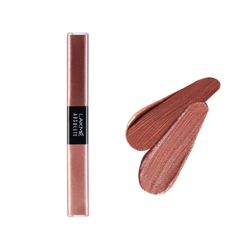 Lakme Absolute Explore Liquid Eye Shadow - Pink Champagne & Copper Glitter