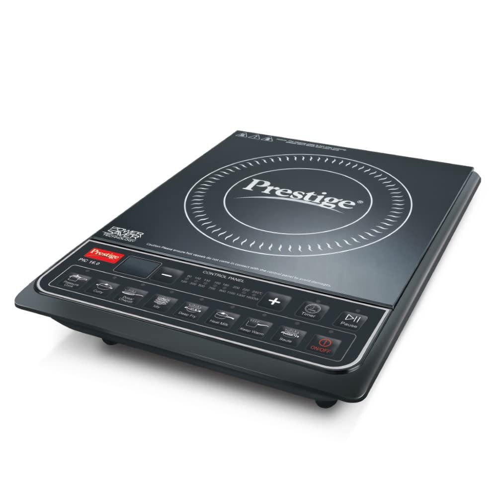Prestige PIC 16.0+ 2000 W Induction Cooktop with Soft Touch Push Buttons (Black)