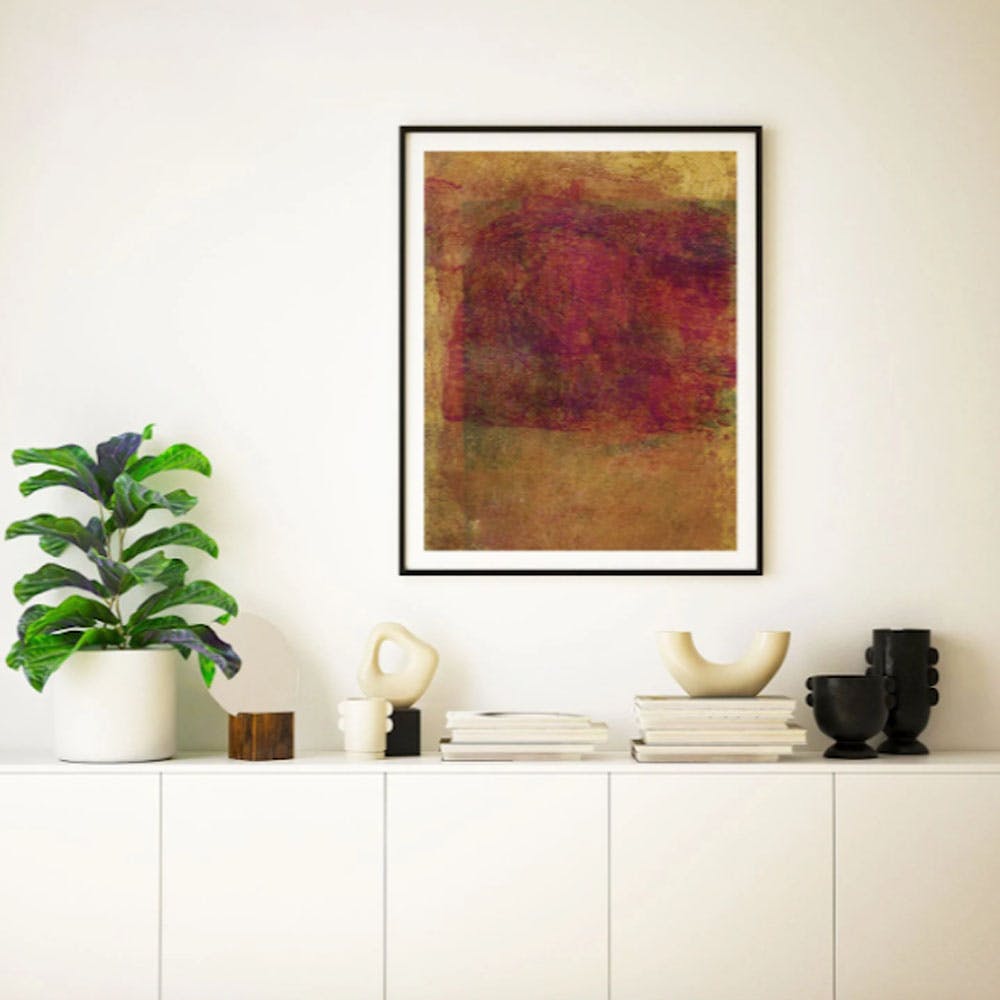 Abstract Magenta And Orange Painting