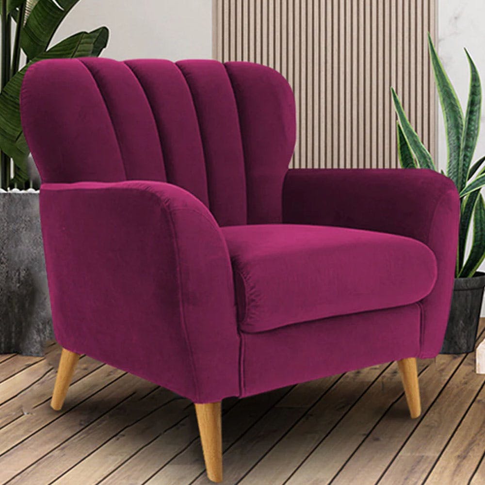 Madison Accent Chair In Pink Mulberry Colour