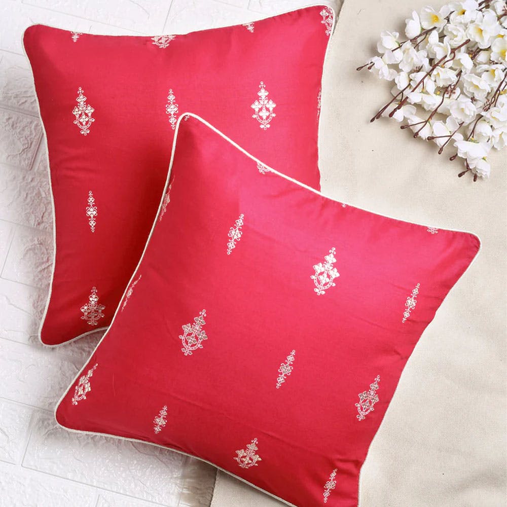 Gold on Magenta Cushion Cover - Square