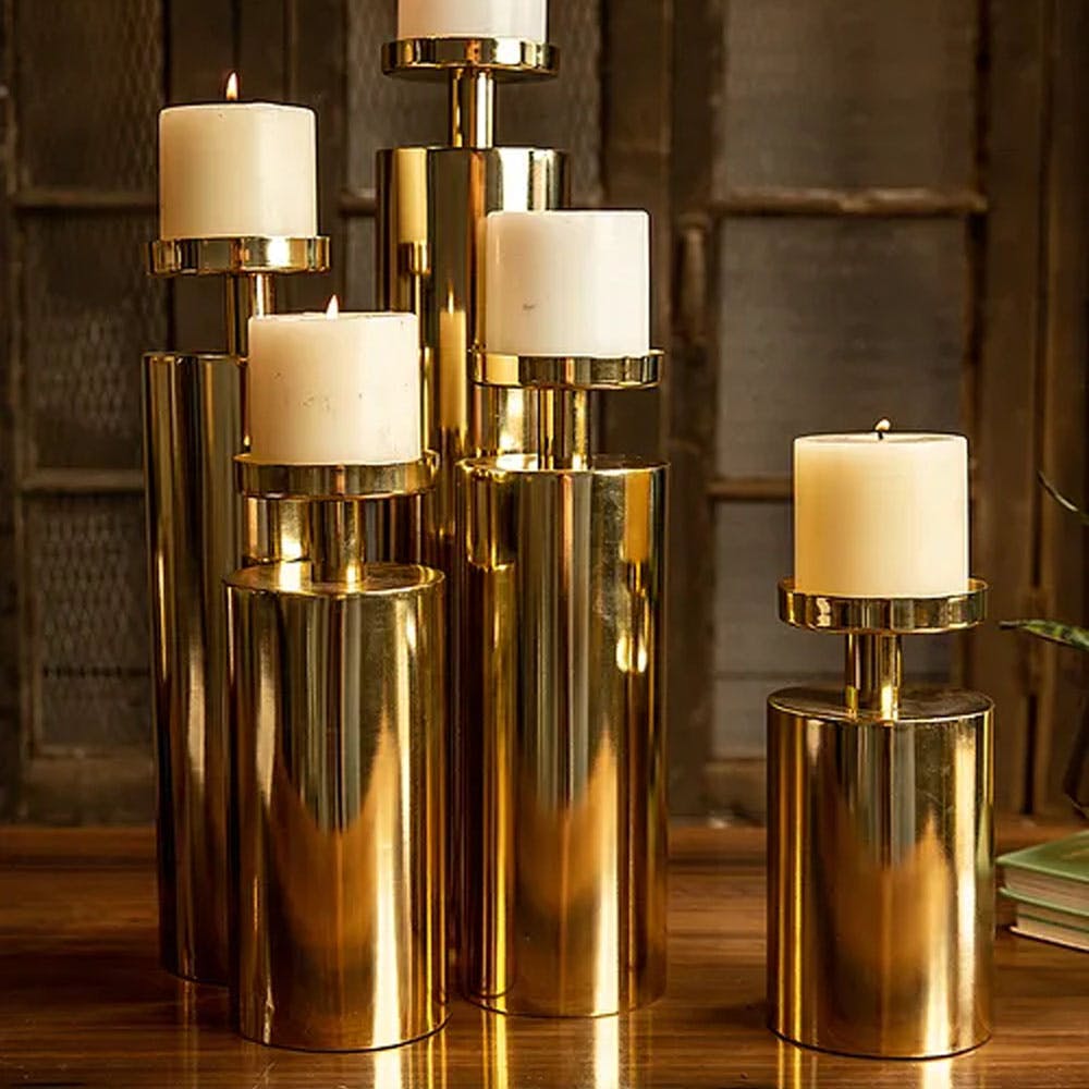 Gold Stainless Steel Cosette Candle Holder
