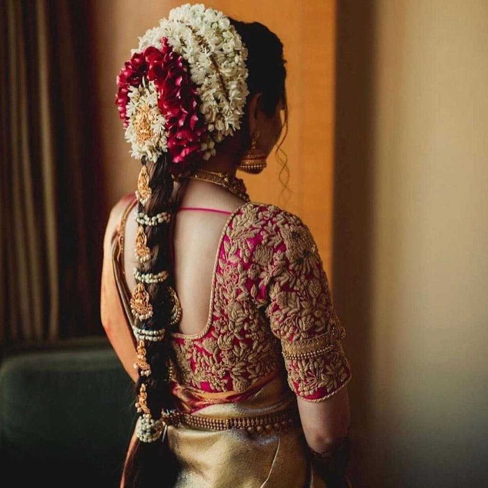 Half Updos Hairstyles That Are Perfect For South Indian Brides | WedMeGood