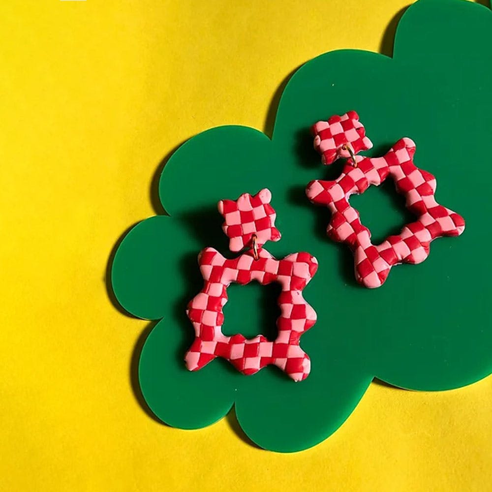 Checkered Wiggly Dangles