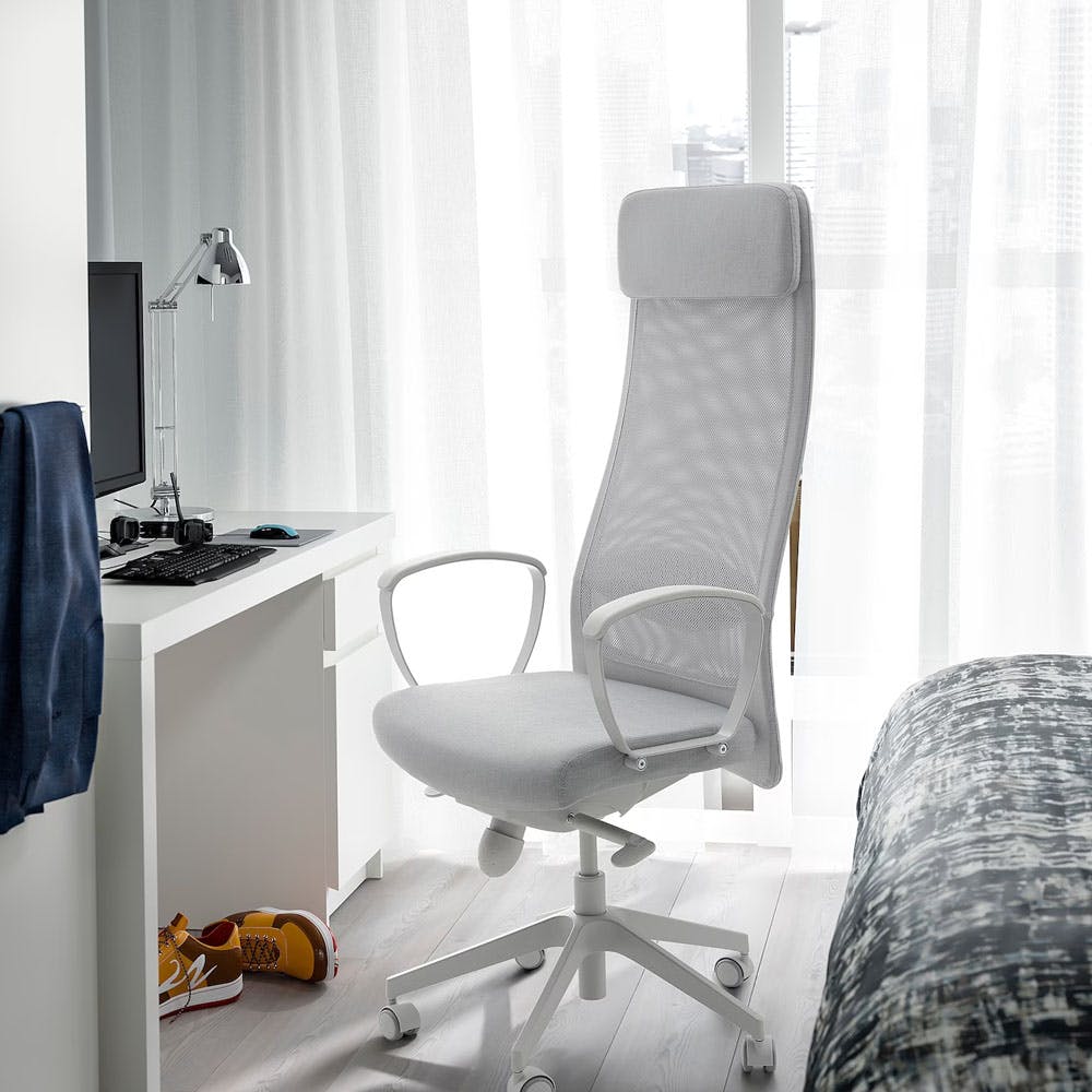 Office Chair, Vissle Light Grey