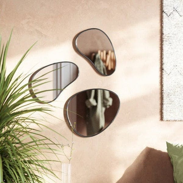 Hubba Pebble Mirrors, Set of 3 - Titanium