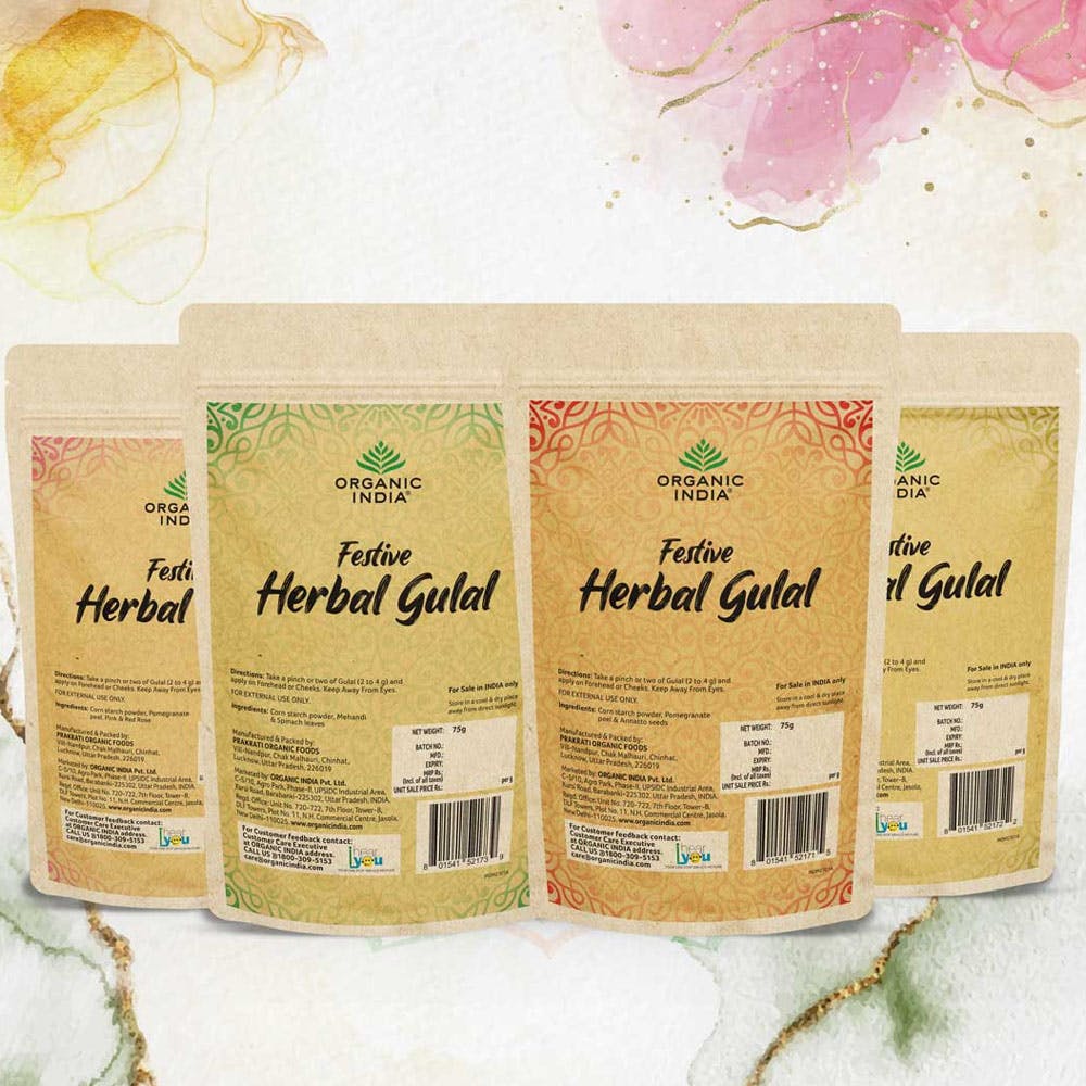 Pack Of 4 Festive Herbal Gulal