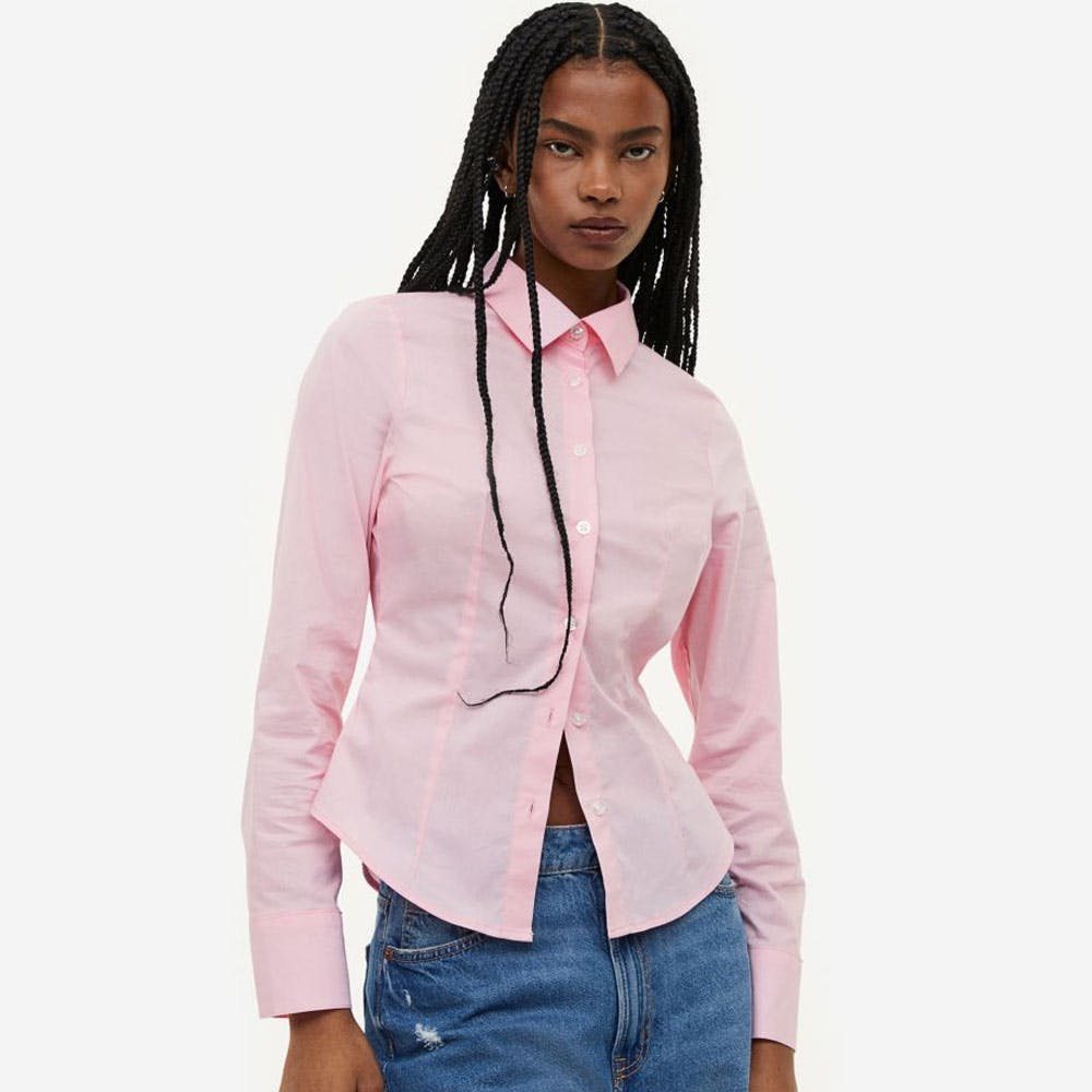 Fitted Poplin Shirt By H&M
