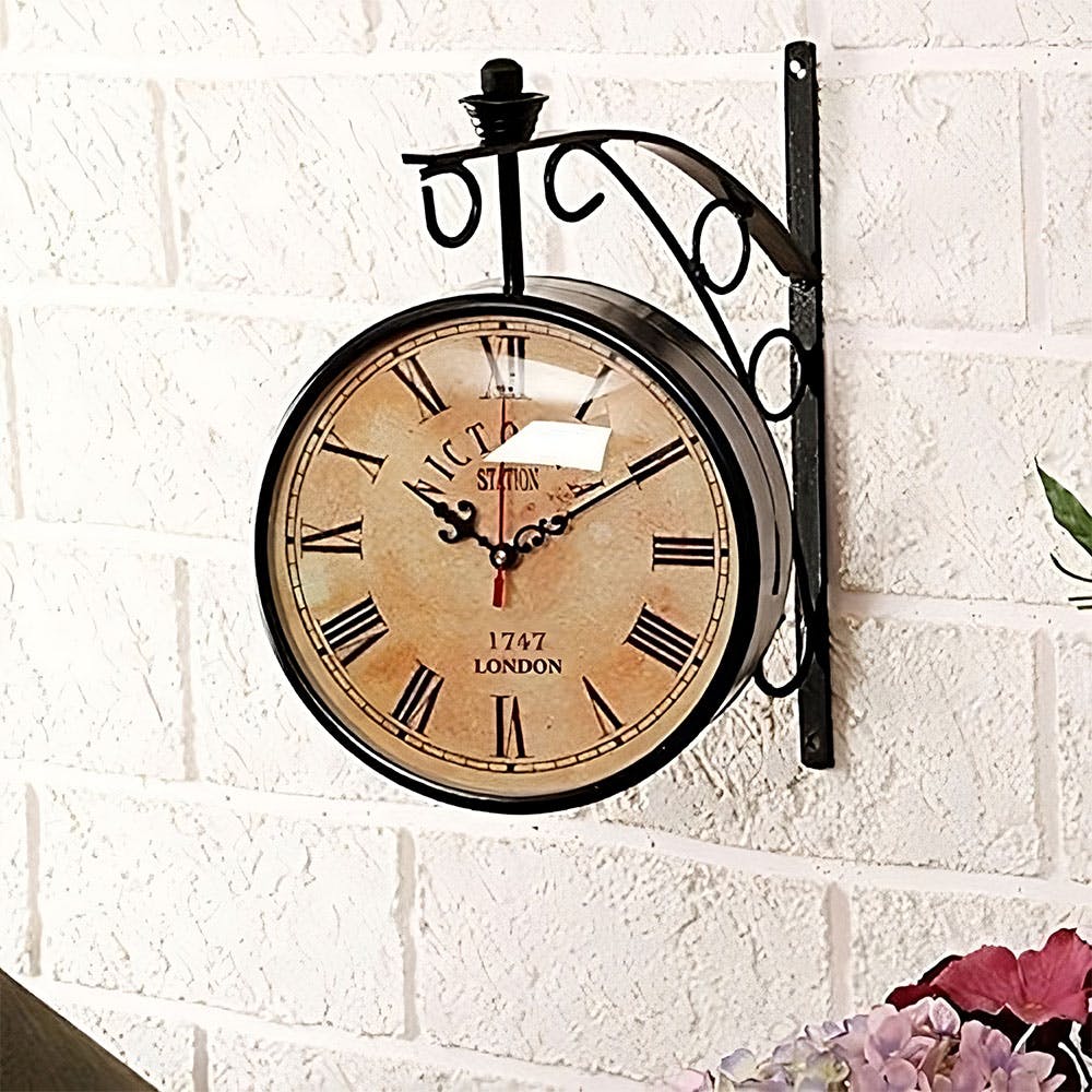 Wall Hanging Vintage Style Station Clock