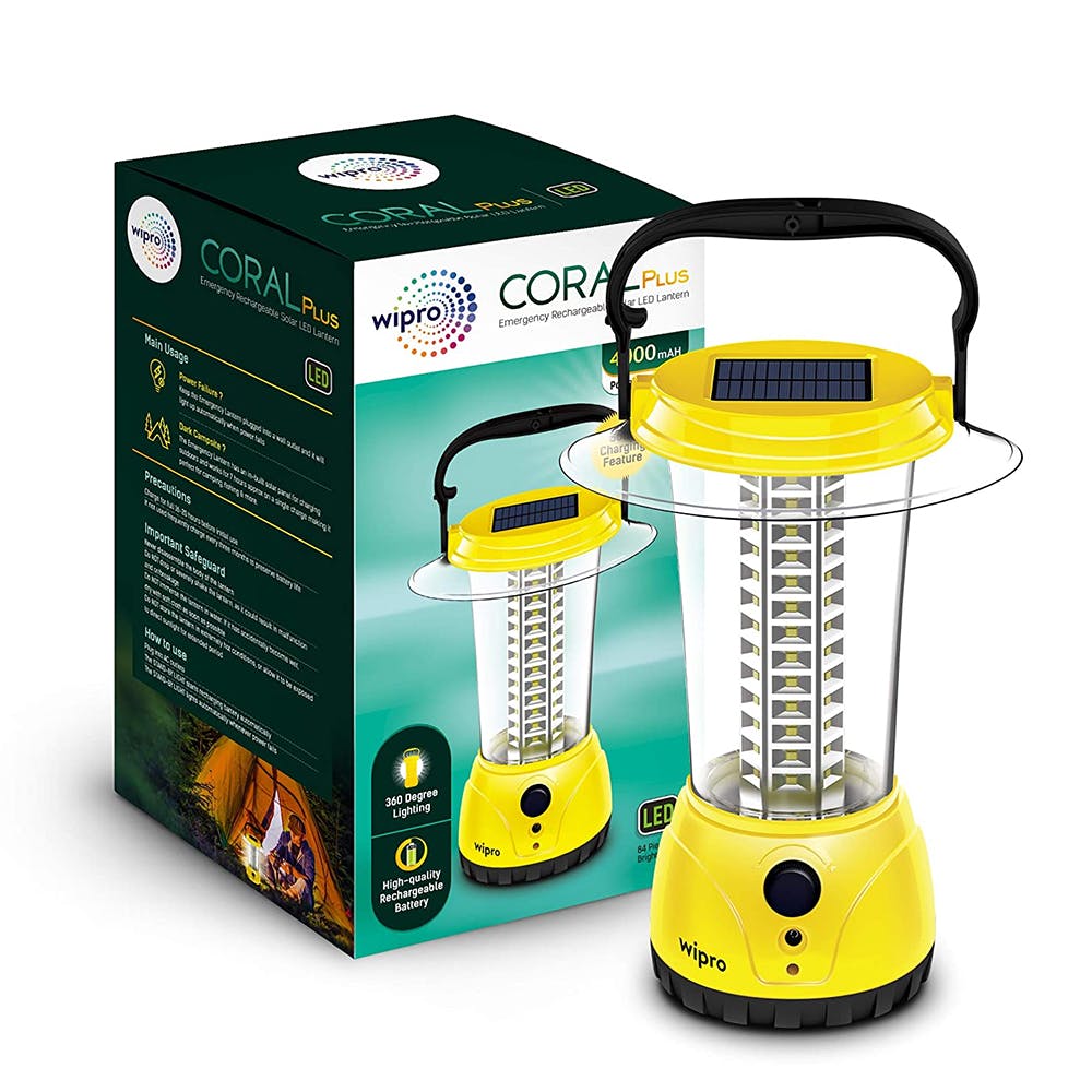 Wipro Coral Plus Rechargeable Solar LED Lantern