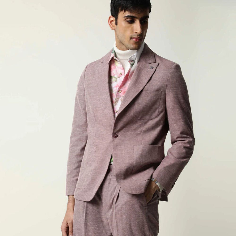 Slim Fit Structured Suit Blazer